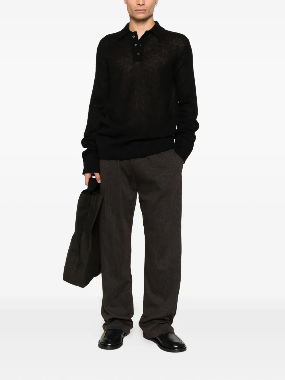 Rier Poloshirt met knoopsluiting - Zwart