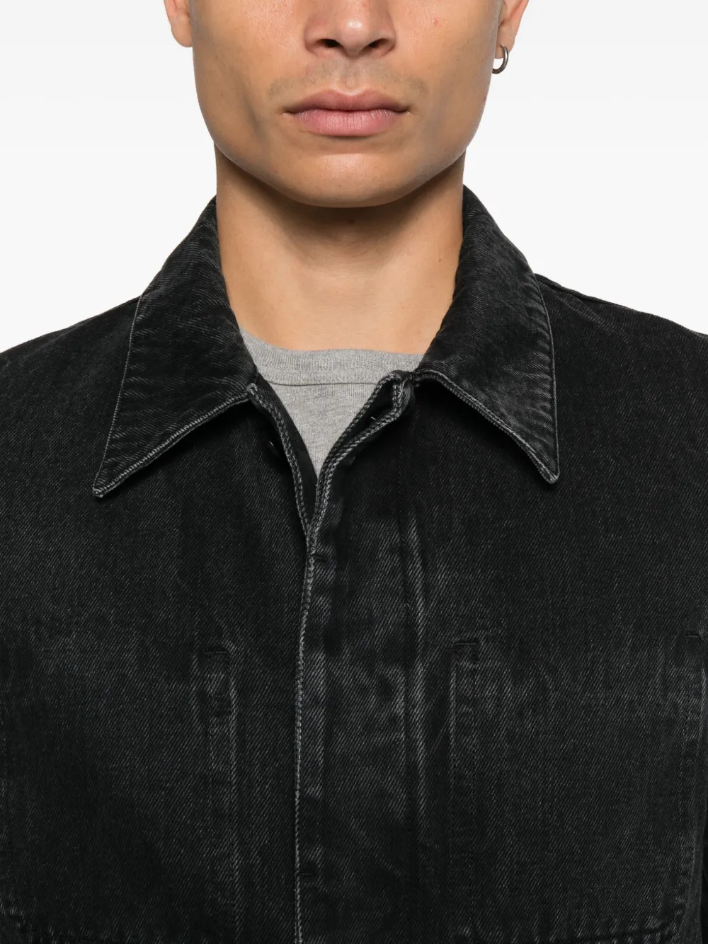 Rier Denim jack met zak Grijs