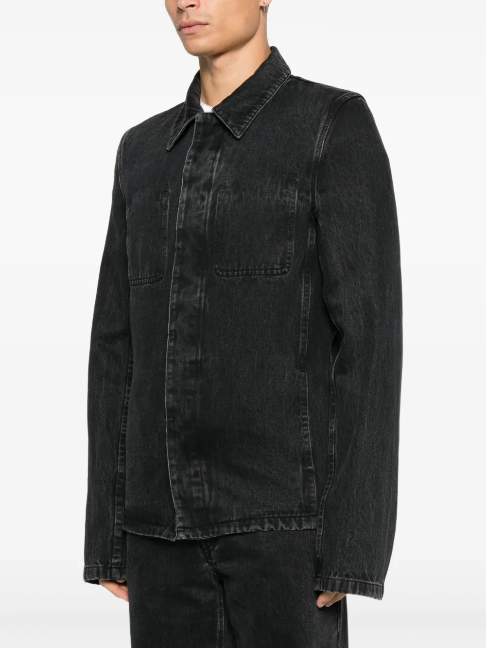 Rier Denim jack met zak Grijs