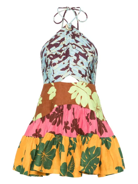 ALEMAIS vestido corto Poppy Spliced