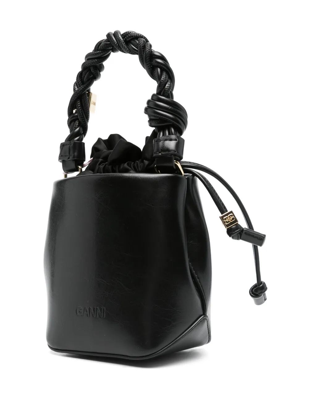 GANNI Bou kleine bucket-tas Zwart