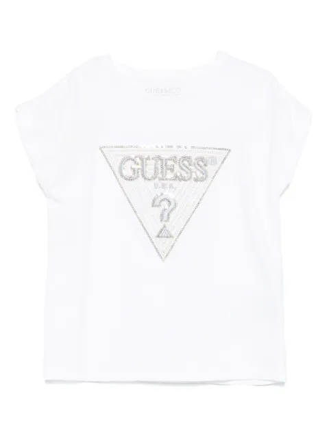 guess kids playera con logo de lentejuelas