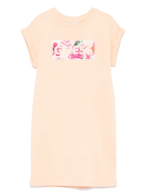 guess kids logo-patch dress