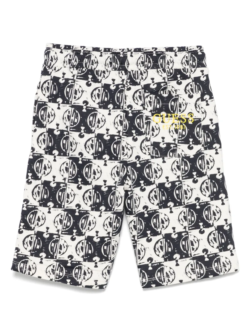 guess kids Bermuda shorts met logoprint Blauw