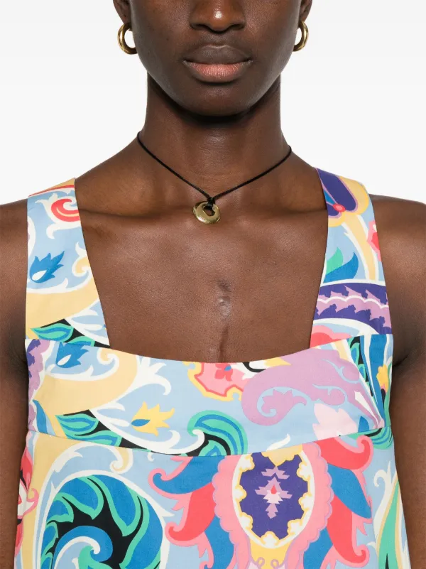 【ETRO】Etro/ Pailsey print minidress Etro - Paisley silk georgette minidress Etro