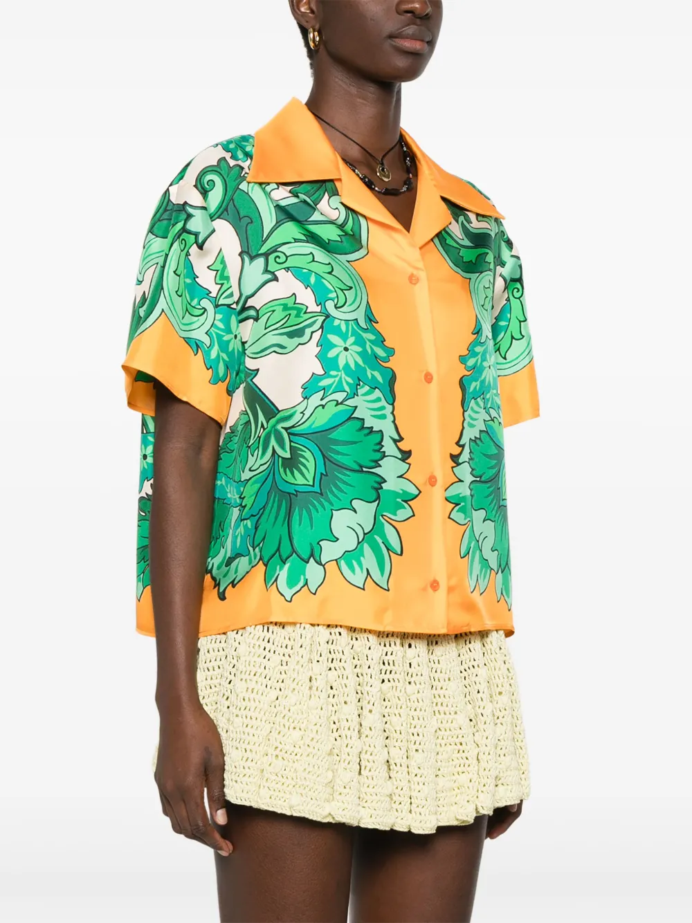 ETRO Blouse met paisley-print Oranje
