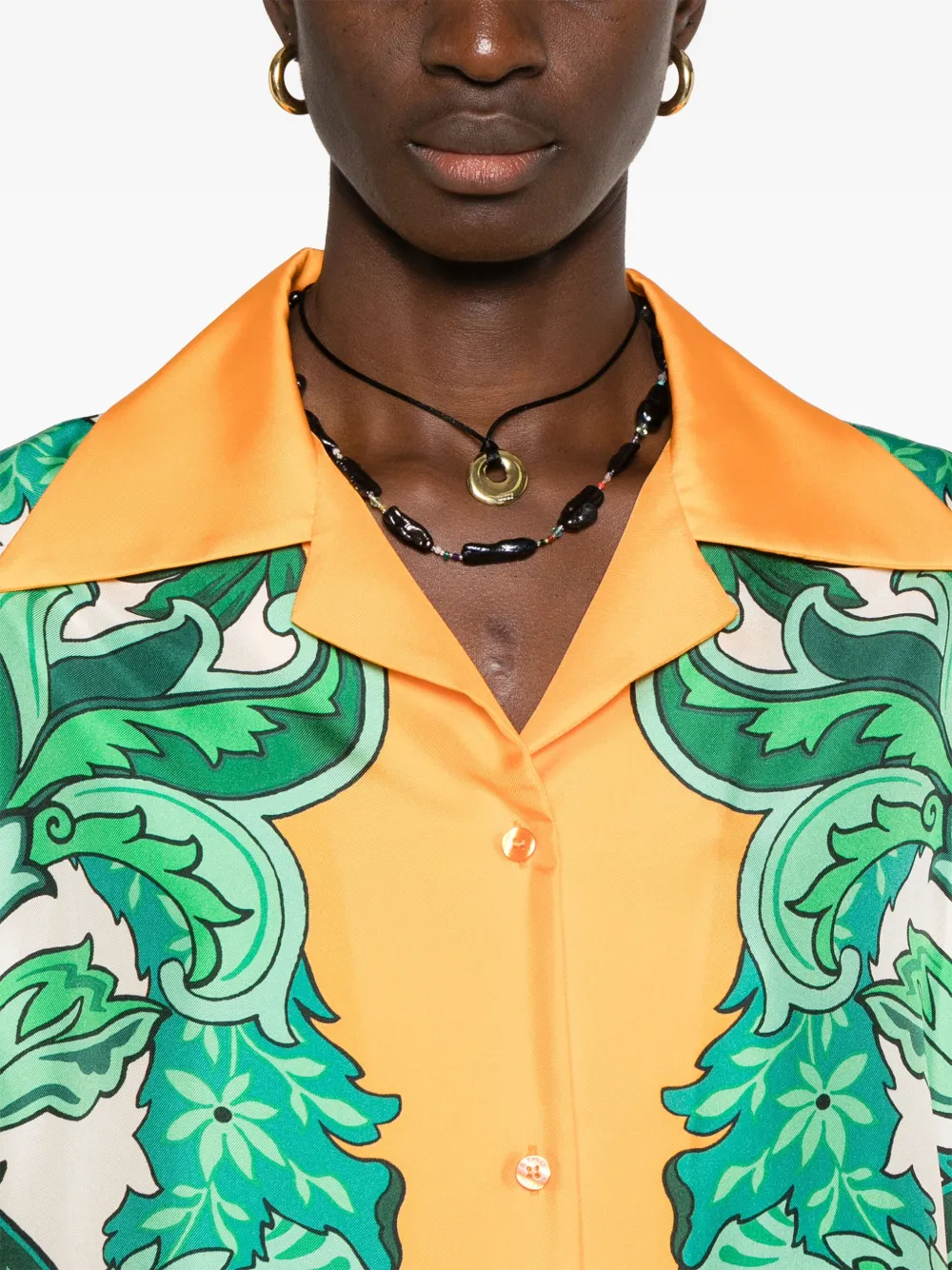 ETRO Blouse met paisley-print Oranje