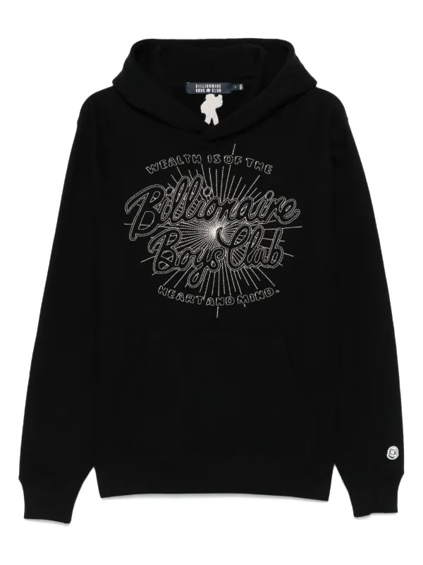関税込 BILLIONAIRE BOYS CLUB ロゴ コットン フーディ 黒 Billionaire Boys Club ロゴ パーカー | ブラック | FARFETCH JP
