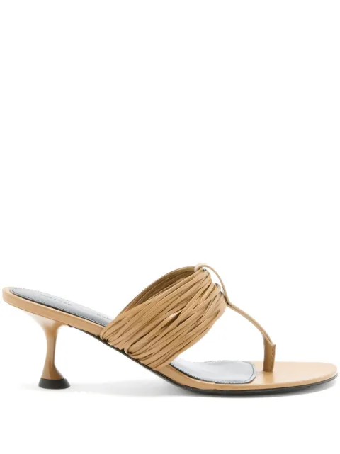 Proenza Schouler sandalias con la parte superior fruncida con tacón