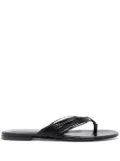 Proenza Schouler fringe-detail flip flops - Black