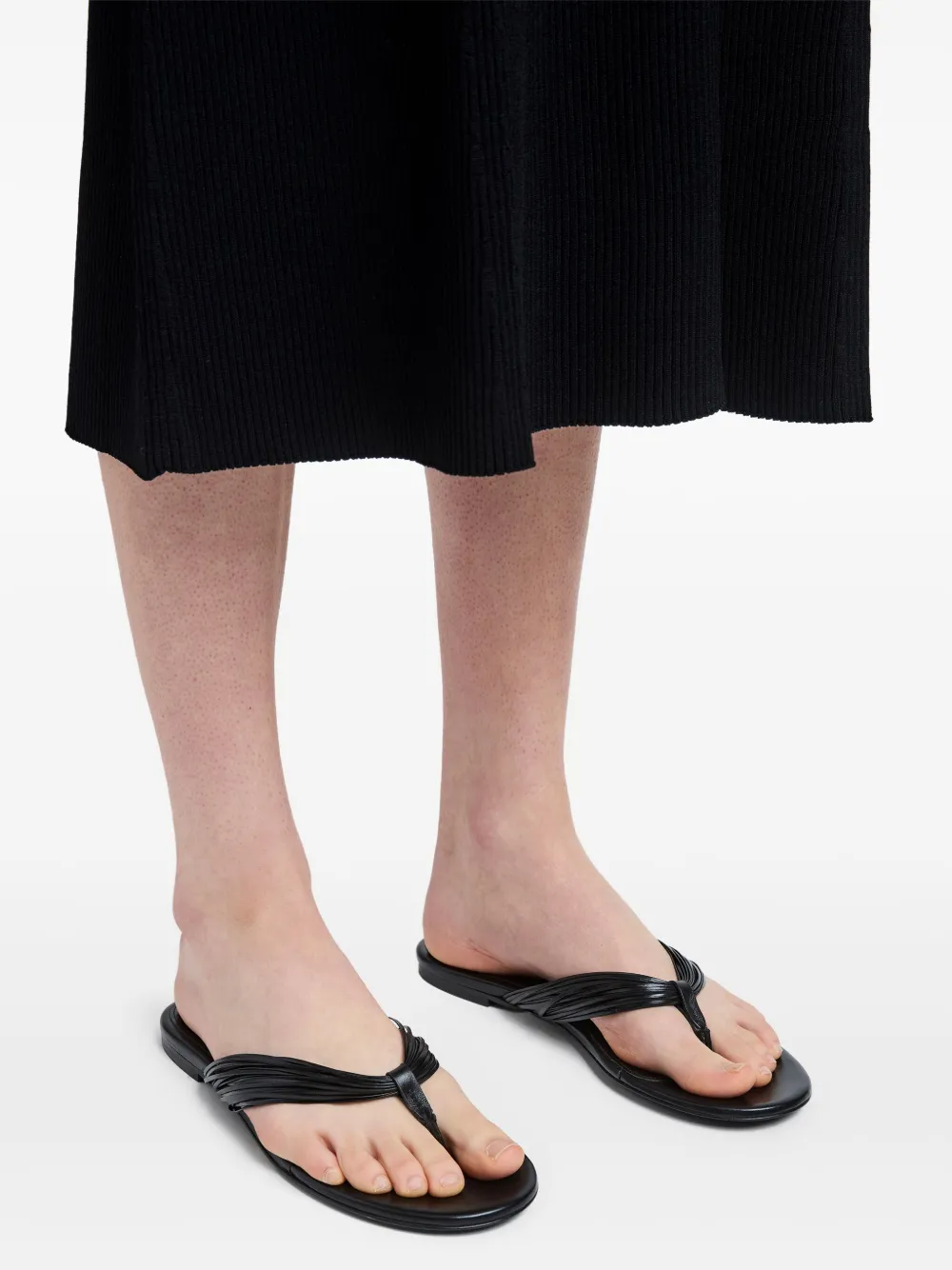 Proenza Schouler Teenslippers met franje Zwart
