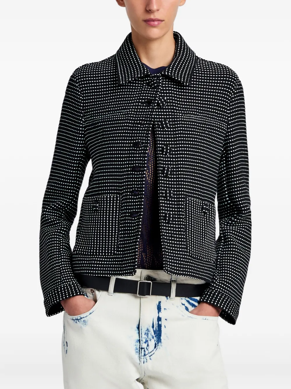 Proenza Schouler White Label Jack met stippen en zak Zwart