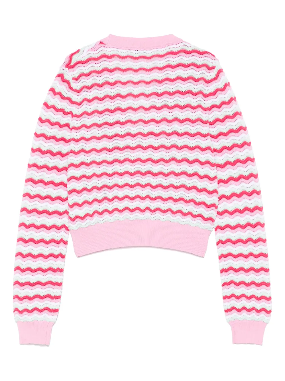 Shop Guess Striped Cardigan In Pink