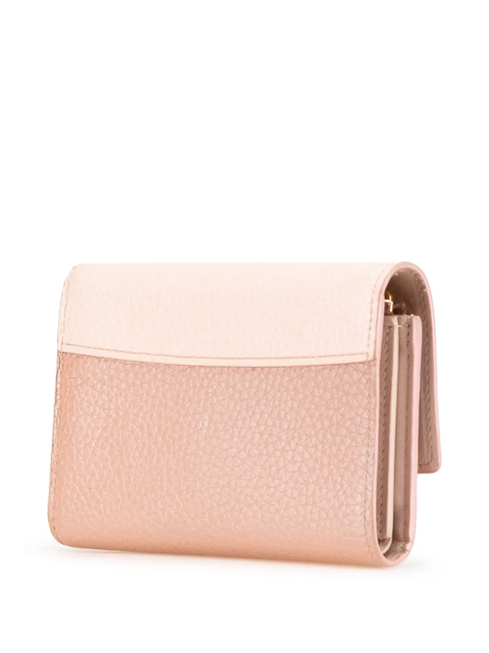 Pre-owned Louis Vuitton 2021-2024 Bicolor Taurillon Capucines Compact Wallet Small Wallets In Pink