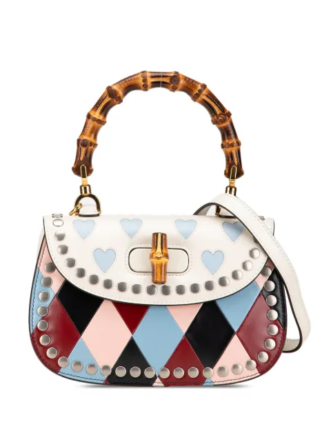 Gucci Pre-Owned 2016-2024 Calfskin Lovelight Bamboo Top Handle Bag satchel