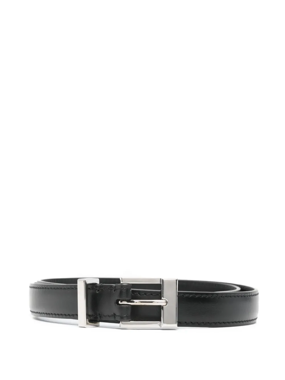 KHAITE Manhattan leather belt Zwart