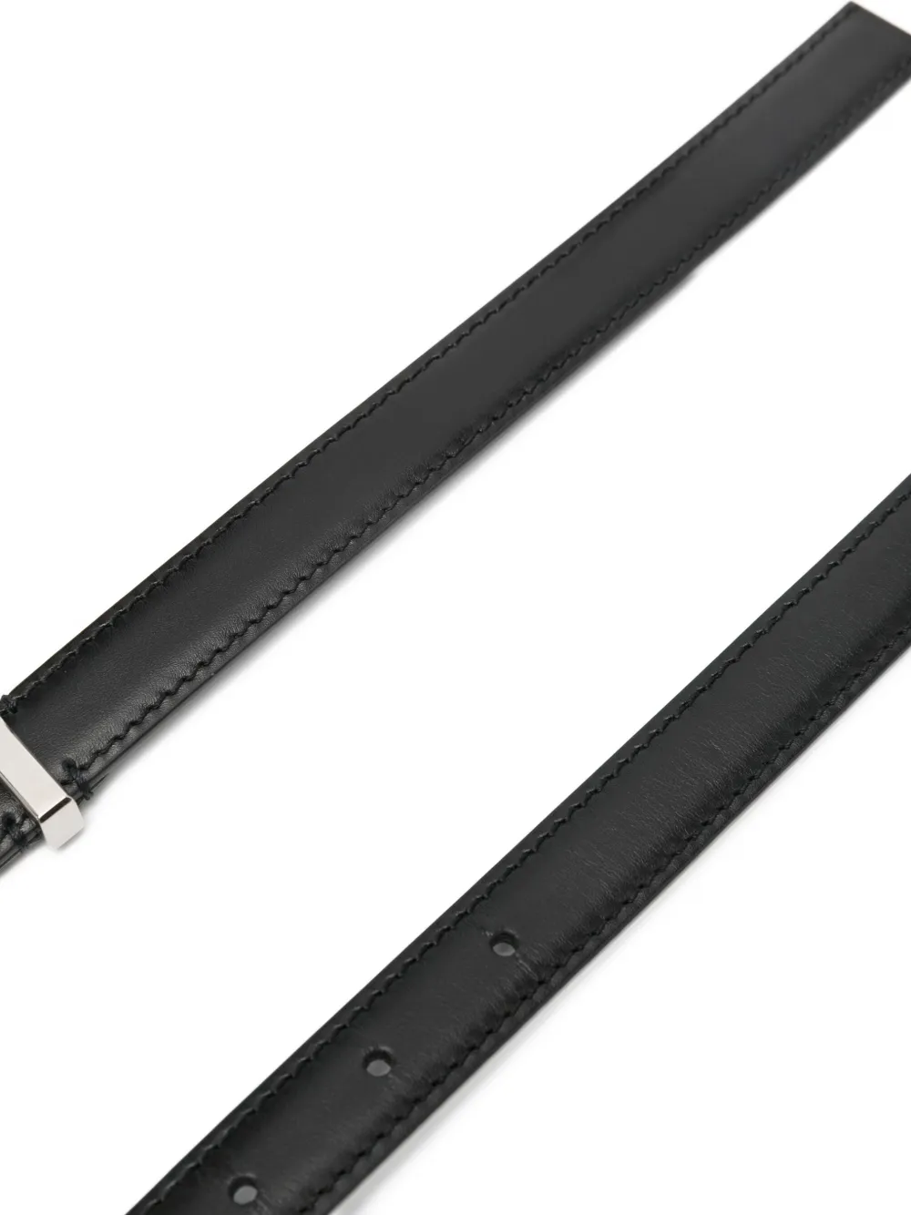 KHAITE Manhattan leren riem Zwart