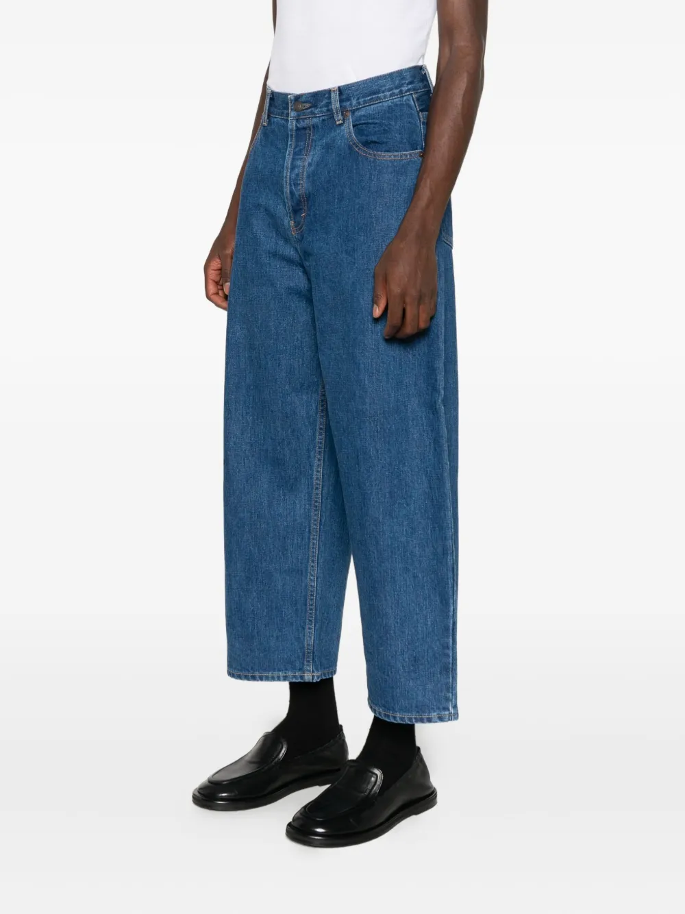 Studio Nicholson X Beams Plus Five-pocket Jeans In Blue