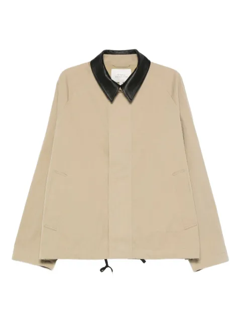 Studio Nicholson contrast-collar zip-up jacket
