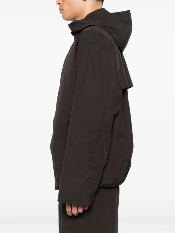 Studio Nicholson Hooded Windbreaker Jacket | Brown | FARFETCH UK