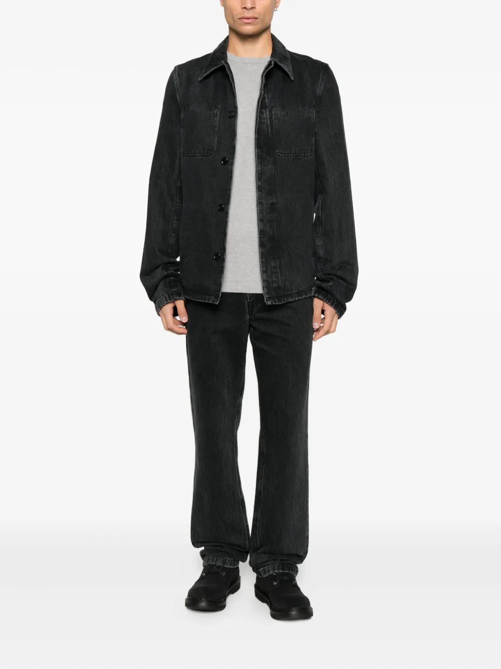 Rier Jeans met knoopsluiting - Zwart