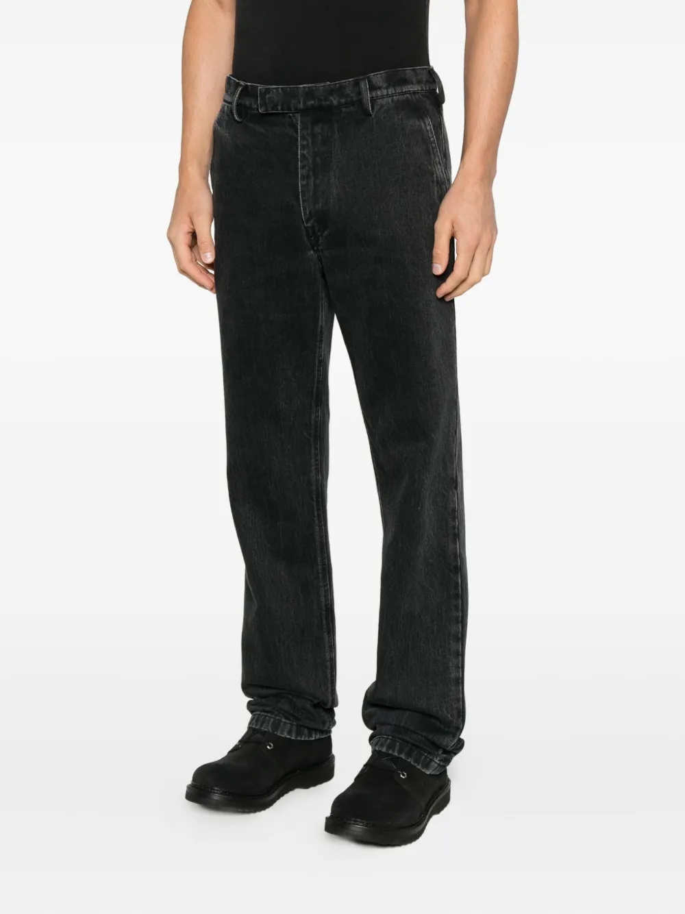  Rier Button-fastening Jeans - Black 