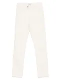 guess kids logo-patch trousers - Neutrals