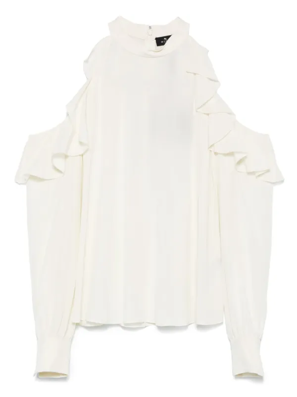 Etro Draped-detailed Blouse in White