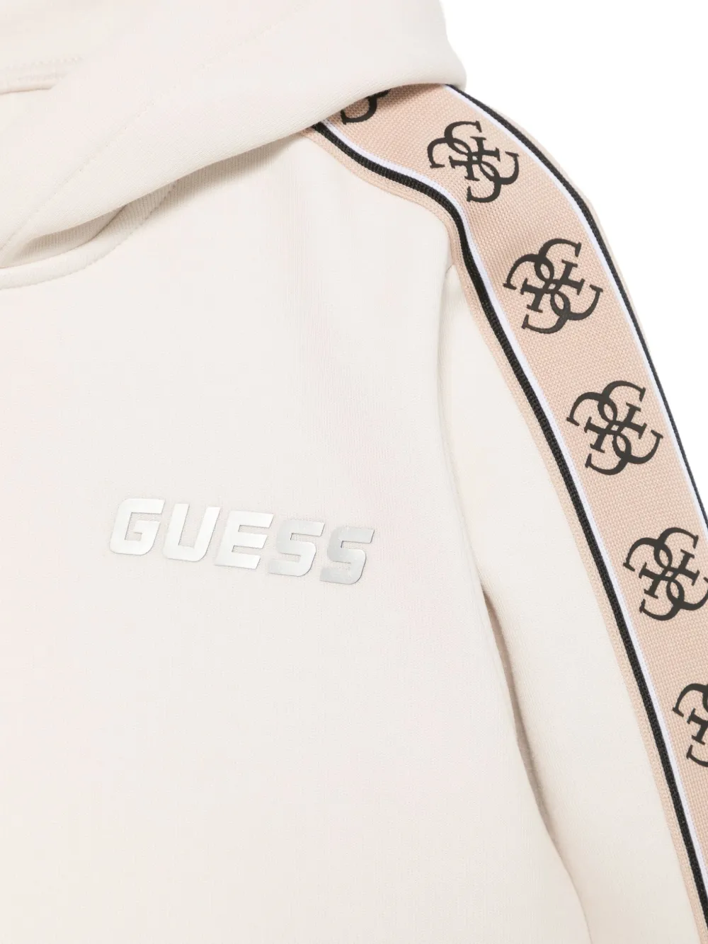 guess kids Hoodie met logo-reliëf Beige