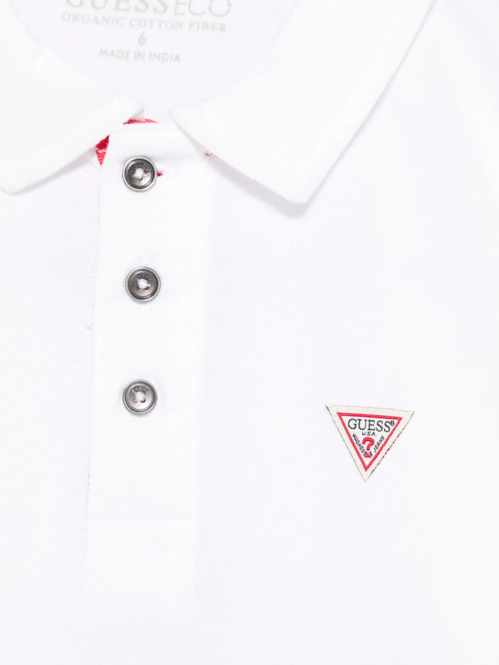 guess kids Poloshirt met logopatch Wit