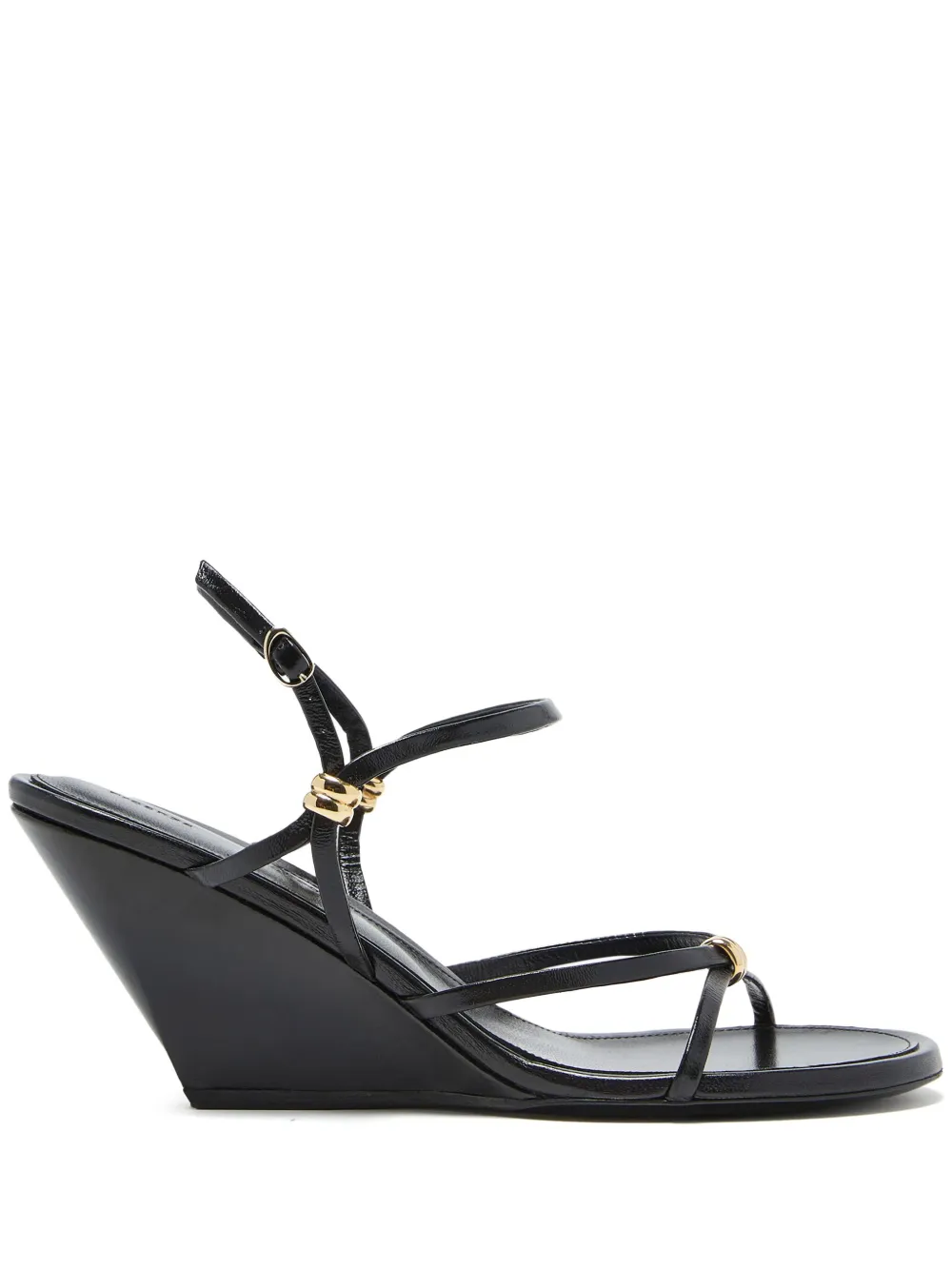 Proenza Schouler strappy wedge sandals Black