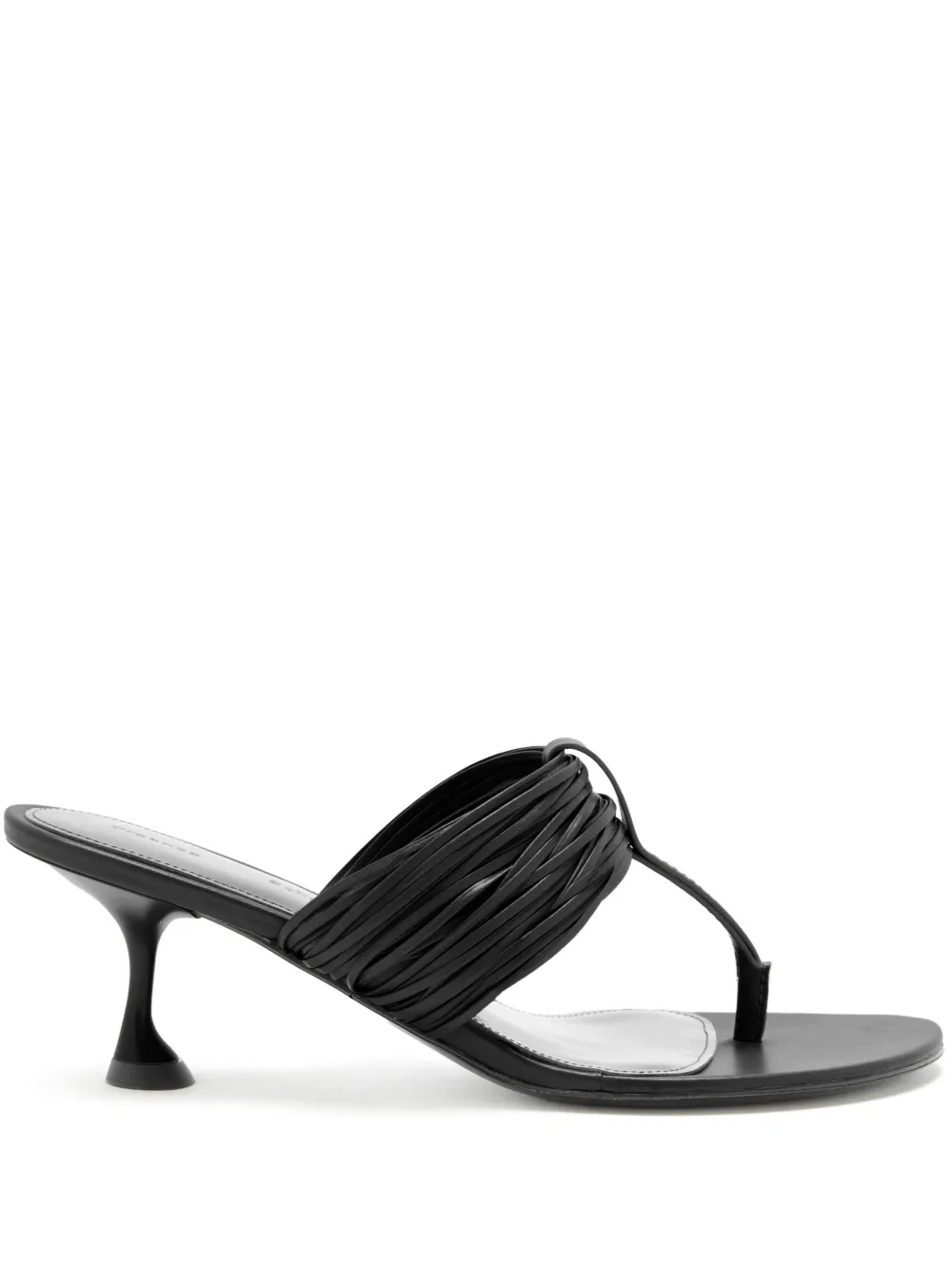 Proenza Schouler pleated-detail heeled sandals Black