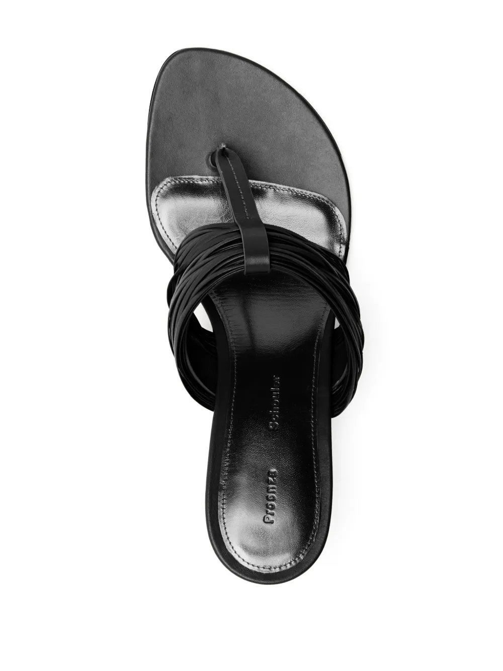 Proenza Schouler pleated-detail heeled sandals Black