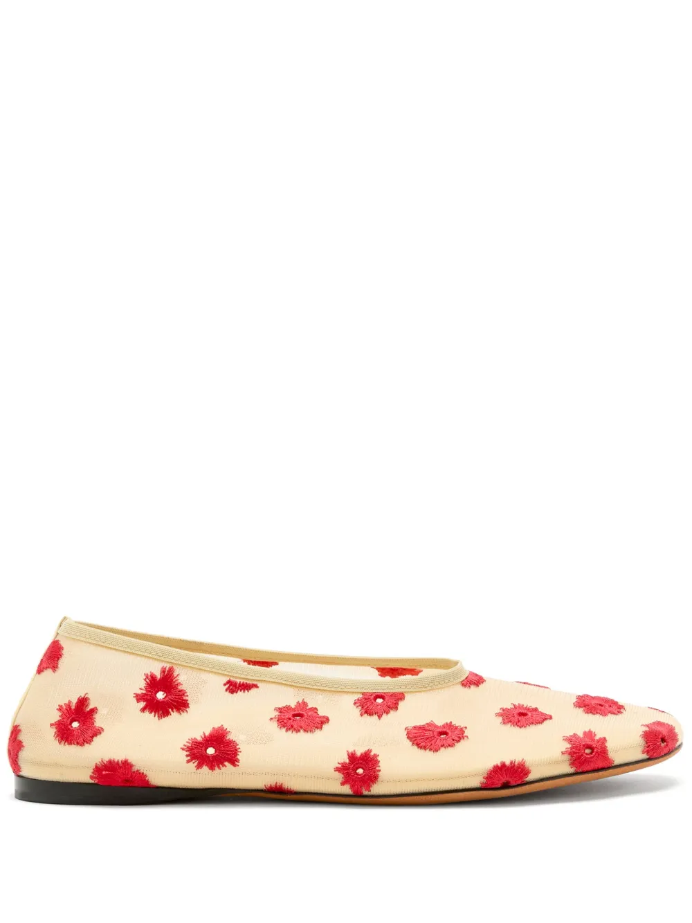 Proenza Schouler Ballerina's met geborduurde bloemen Beige