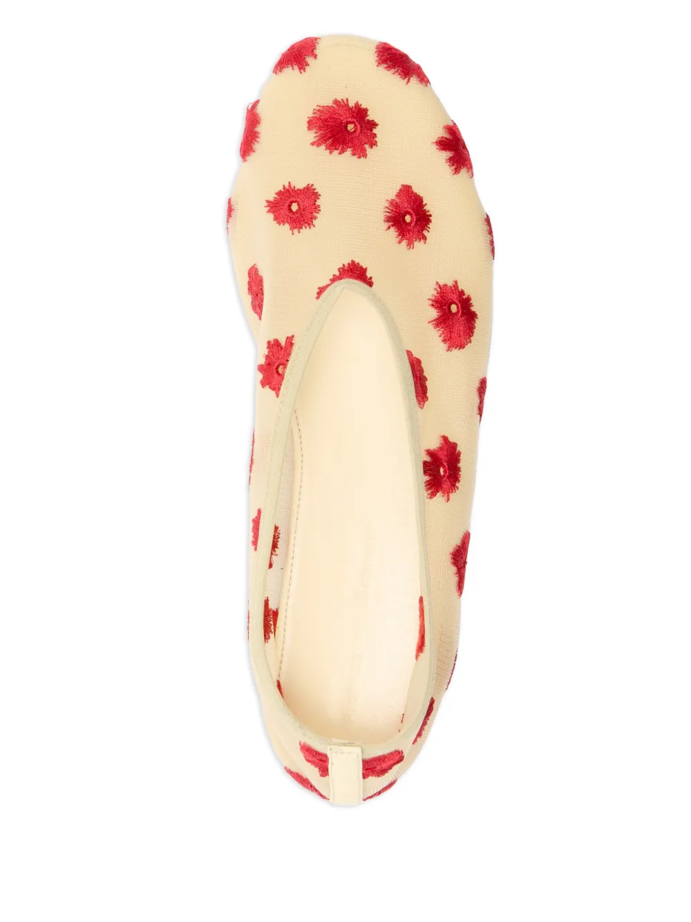 Proenza Schouler Ballerina's met geborduurde bloemen Beige
