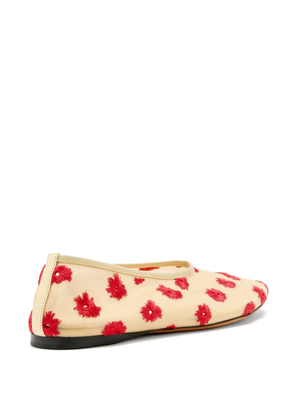 Proenza Schouler Ballerina's met geborduurde bloemen Beige
