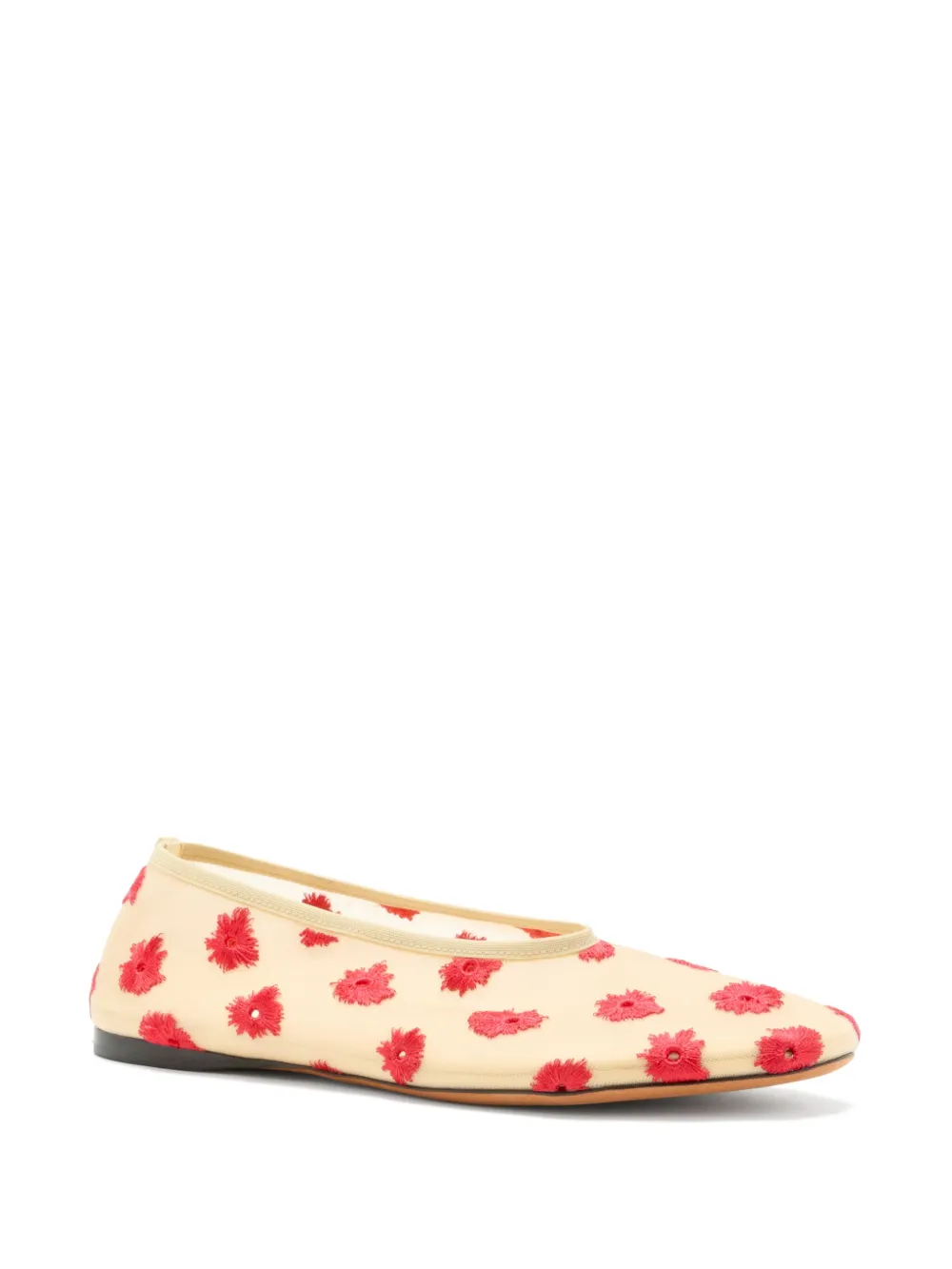 Proenza Schouler Ballerina's met geborduurde bloemen - Beige