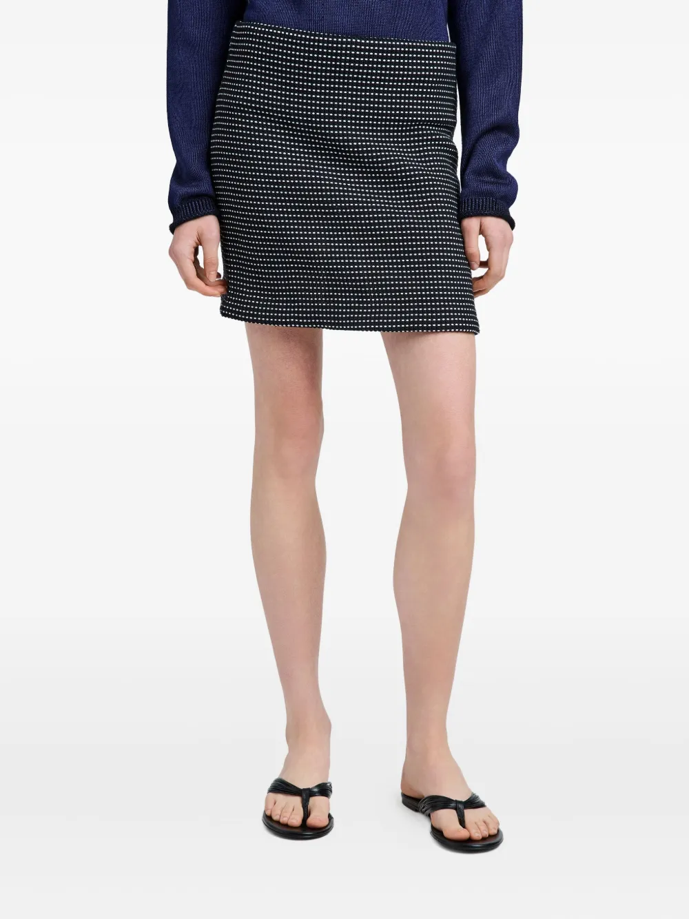 Proenza Schouler White Label Lawson tweed dot mini skirt Zwart
