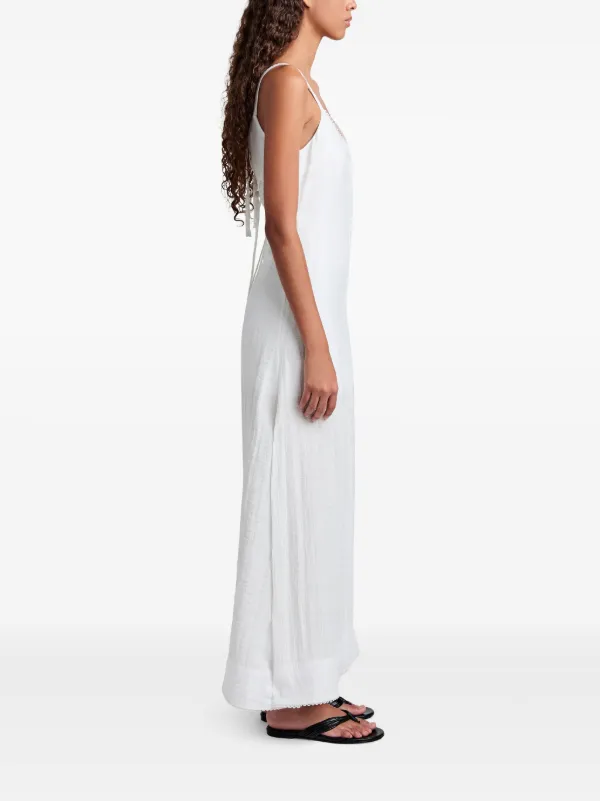 proenza schouler white dress Adinna ties Mid Nilo Dress in Textured Jacquard