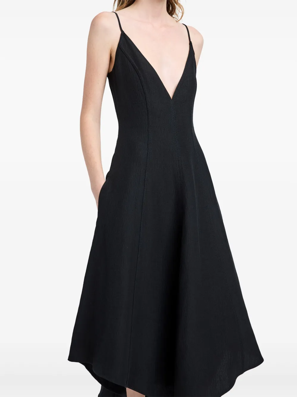 Proenza Schouler Midi-jurk Zwart