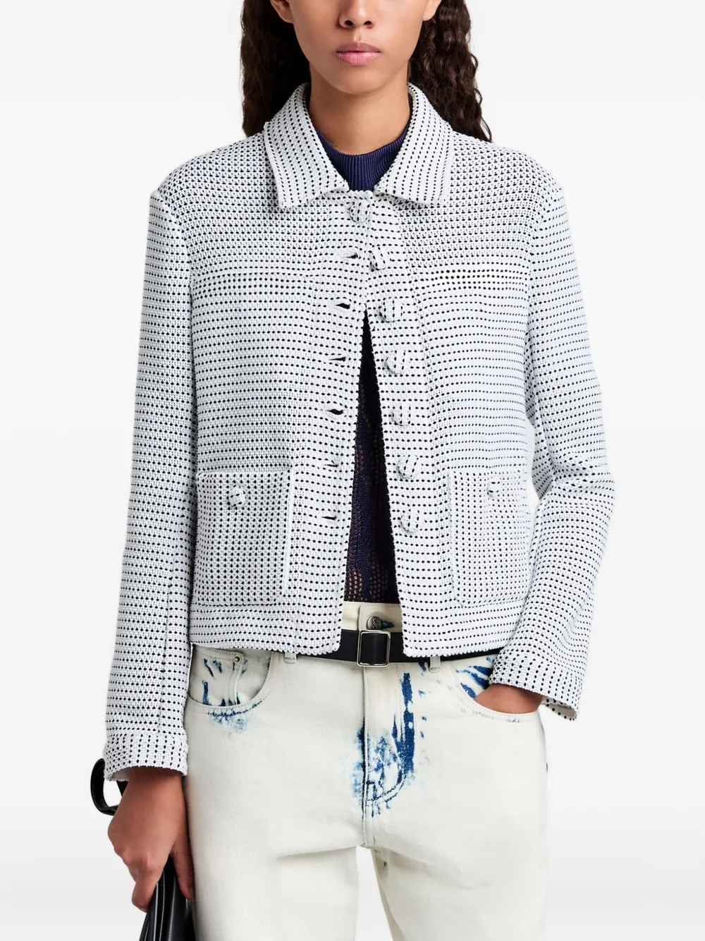 Proenza Schouler White Label Jack met zak met textuur Wit