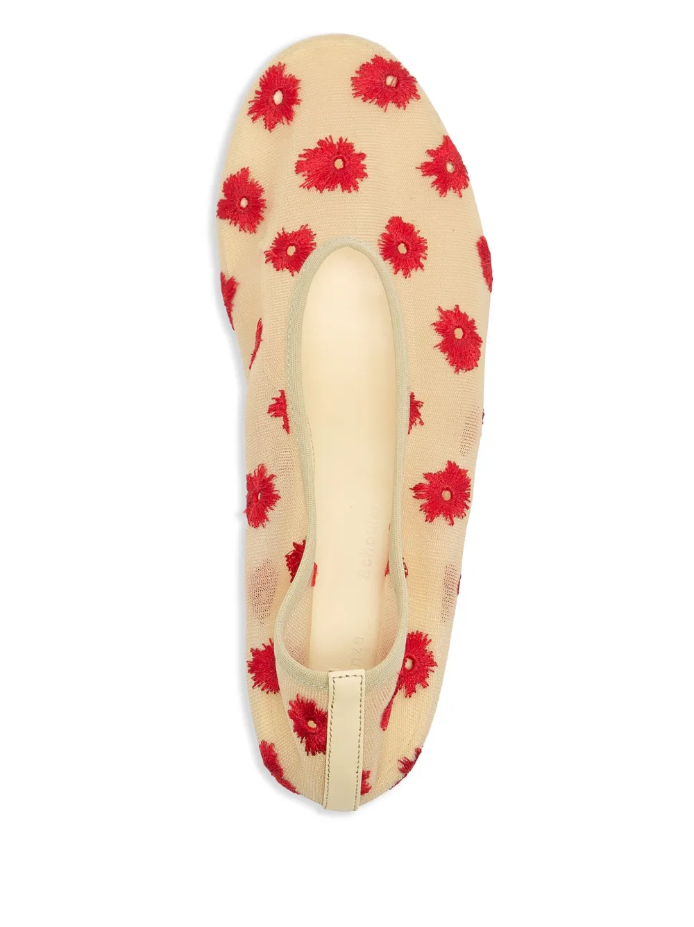 Proenza Schouler Pumps met geborduurde bloemen Beige