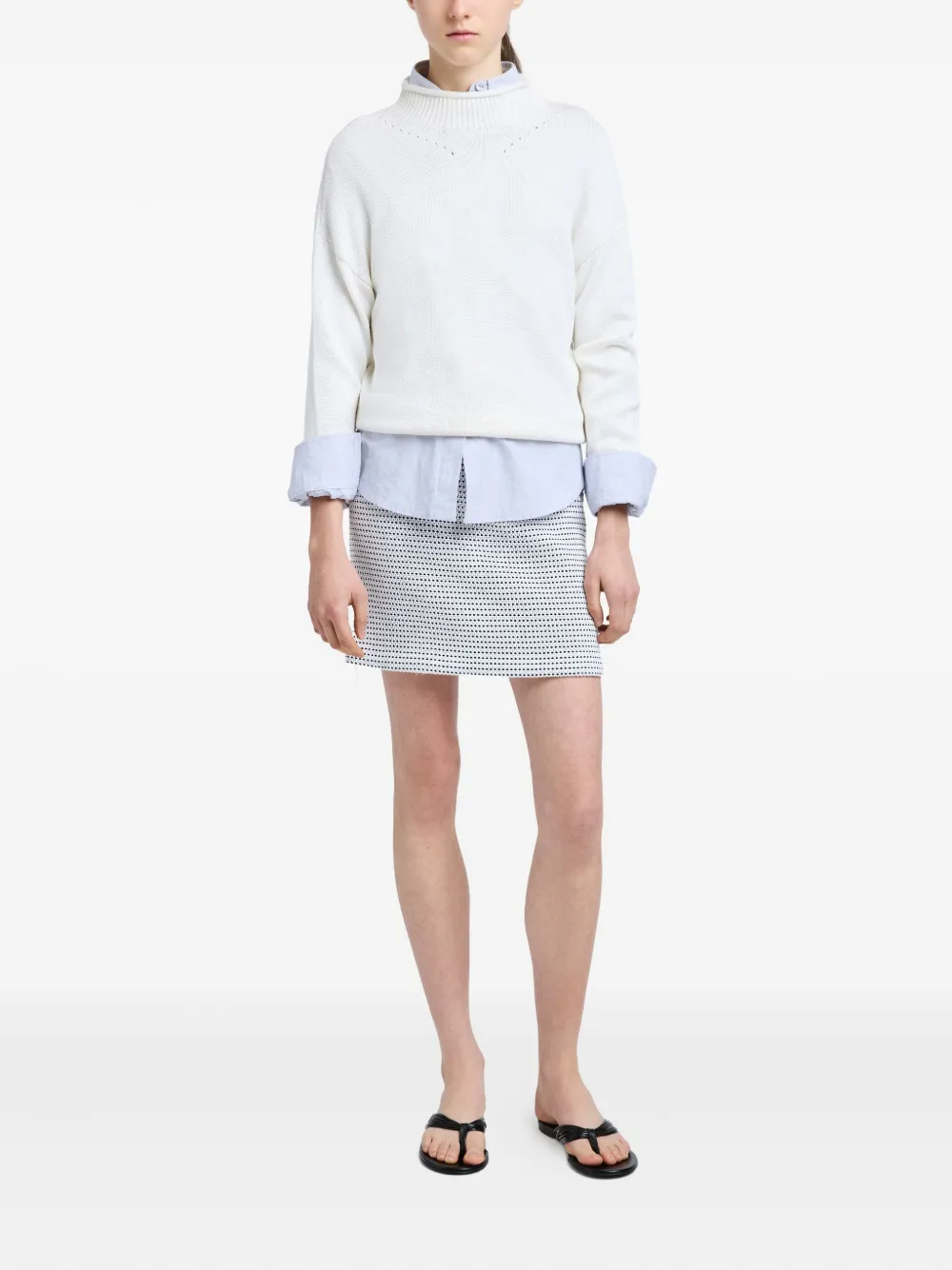 Proenza Schouler White Label Lawson tweed-pattern mini skirt - Wit