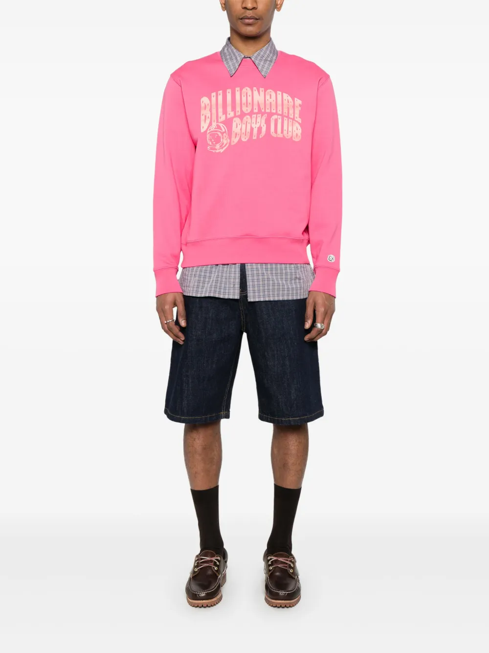 Billionaire Boys Club Mountain Fill Arch sweater met logo Roze