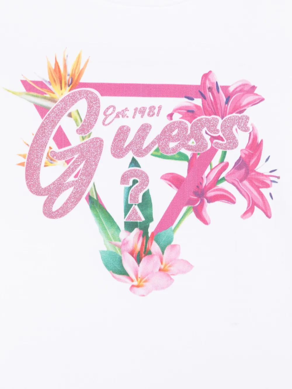 guess kids T-shirt met logoprint Wit