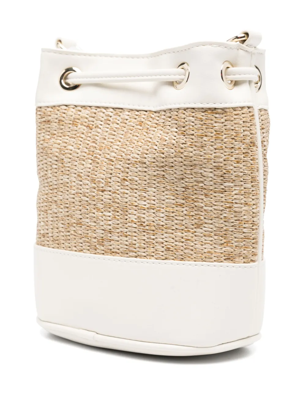 Guess kids Rieten bucket-tas - Wit