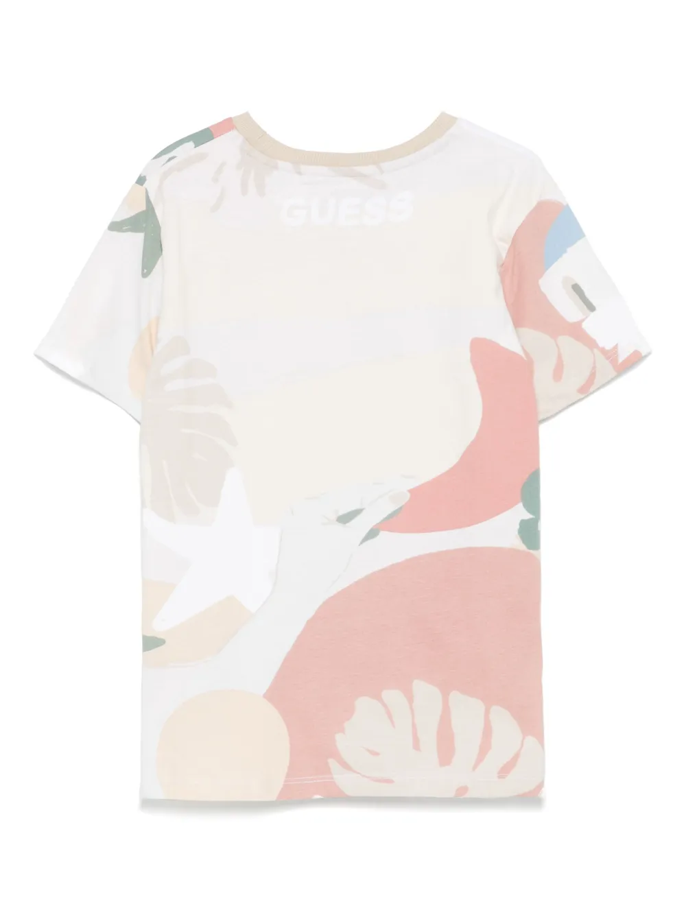 guess kids T-shirt met geborduurd logo Beige