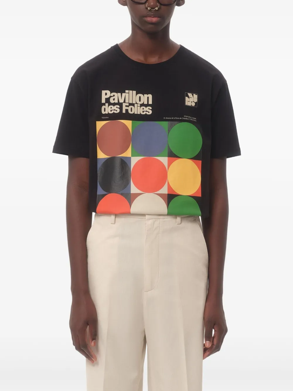 Valentino Garavani Pavillon De Folies T-shirt Zwart
