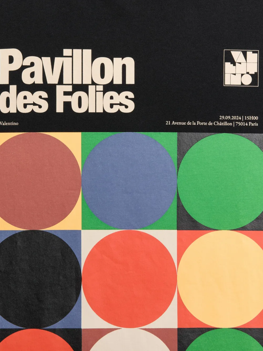Valentino Garavani Pavillon De Folies T-shirt Zwart