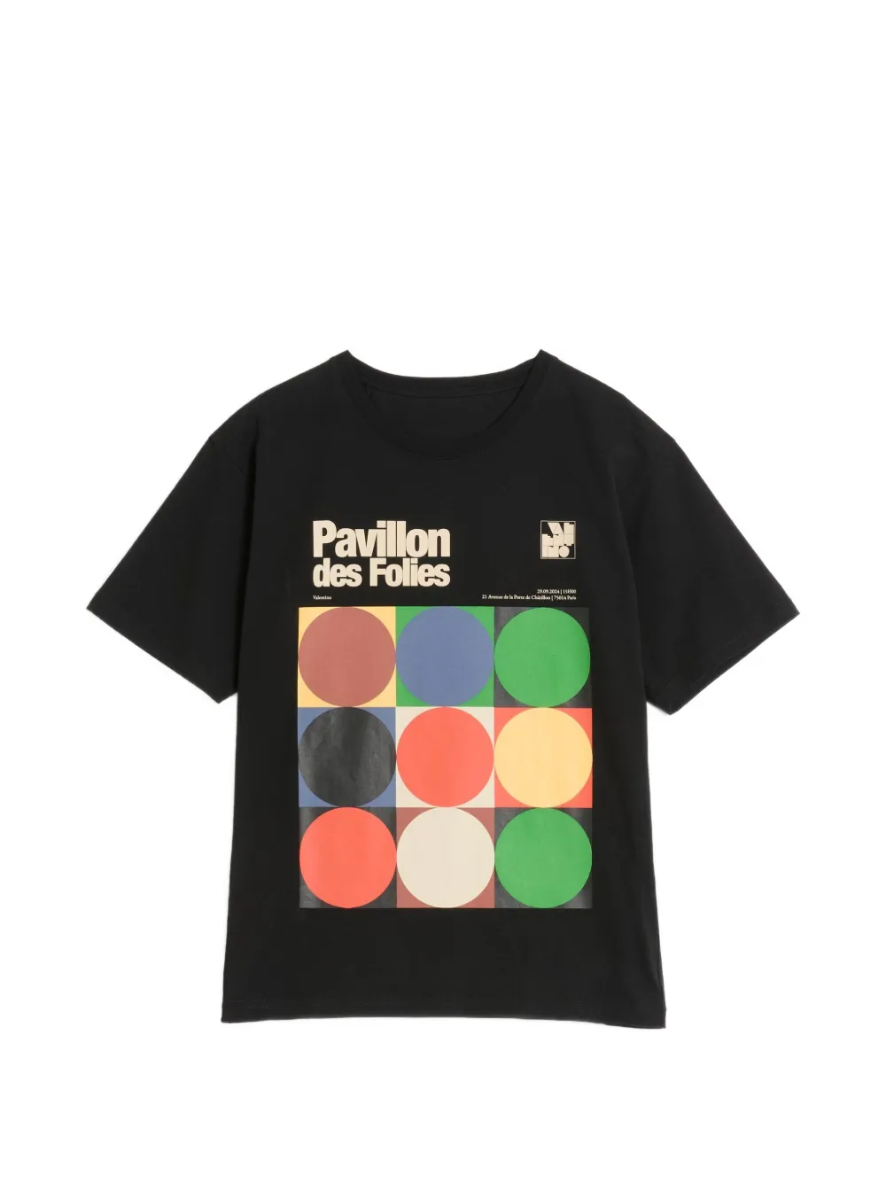 Valentino Garavani T-shirt Pavillon De Folies - Nero